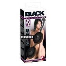 BLACK VELVETS Шарики вагинальные черные с сердечками