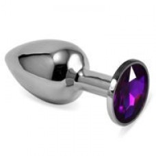 LOVETOY Classic Small Серебрянная втулка с фиолетовым кристаллом